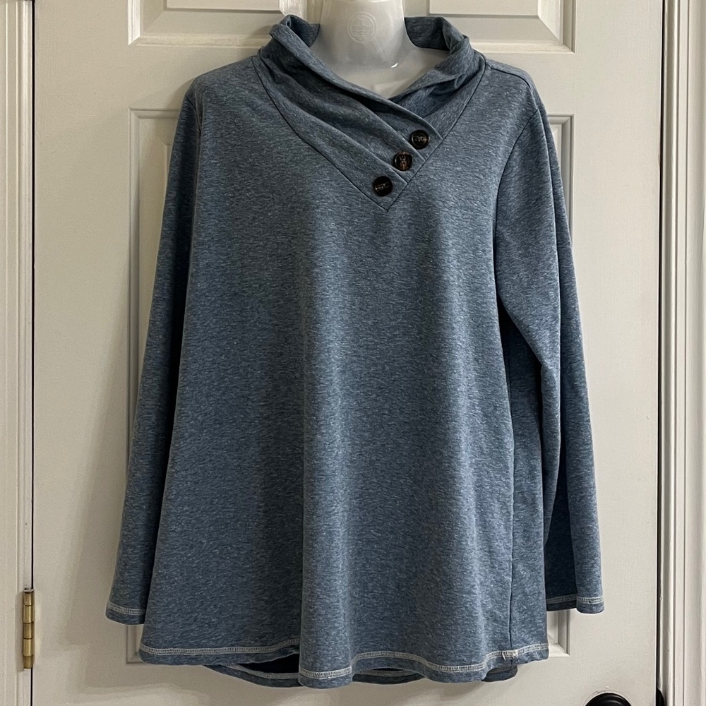 Soft Surroundings Tunic Top with Button Detail Size XL